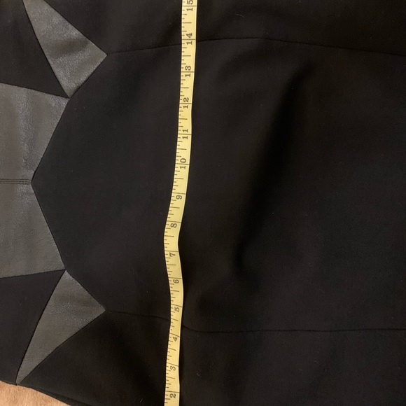 Karen Millen faux leather panel dress size 6 US - Picture 8 of 9